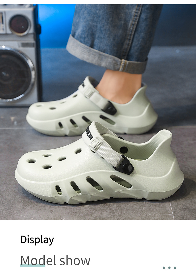 Comfortable Summer Clogs Sandals Outdoor Beach Casual Slip-on_voghion.com