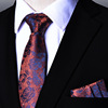 Tie, scarf, classic suit jacket, festive red set