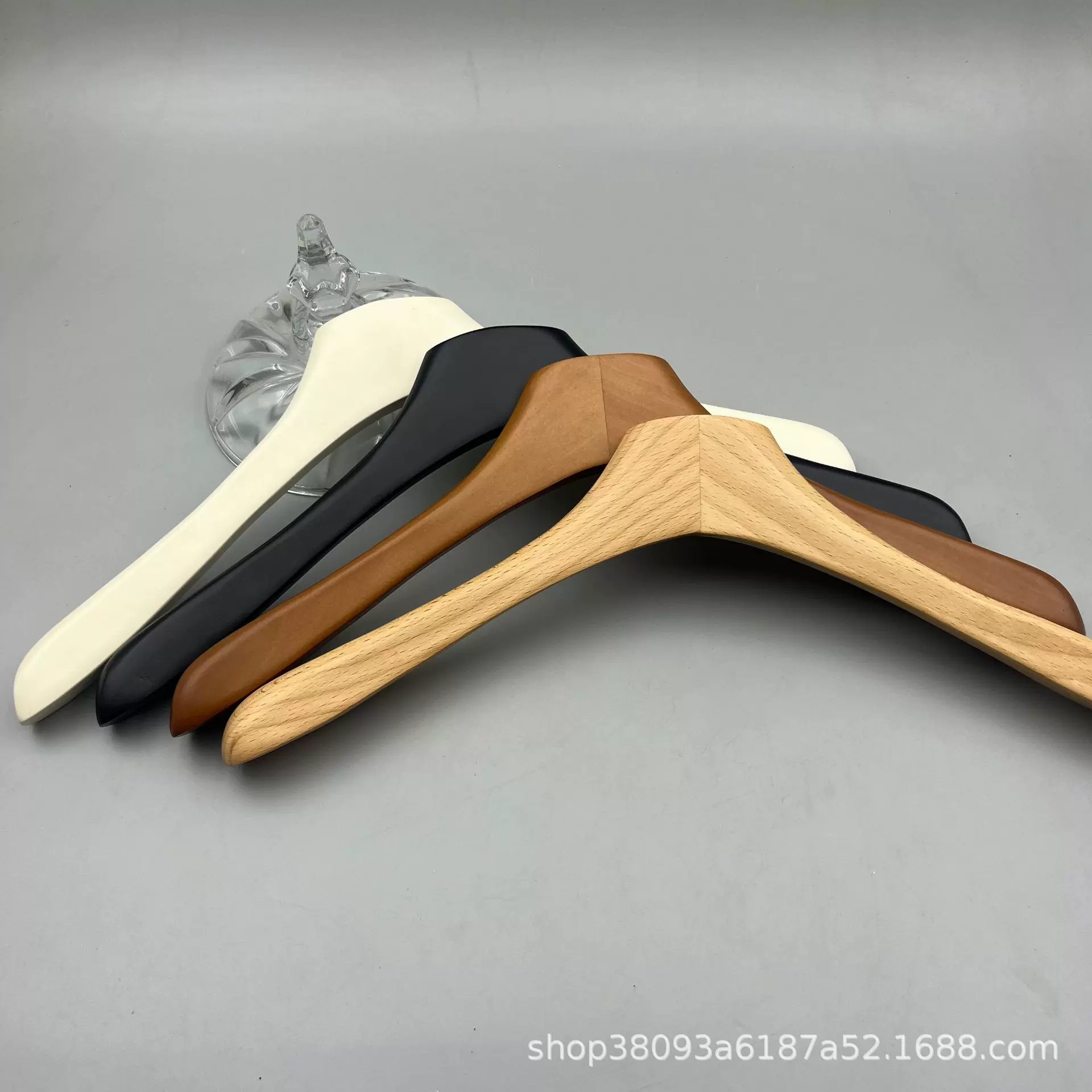 轻奢轻奢专用晾衣架实木原木防滑无痕挂衣女装成人衣撑服装店网红