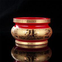 陶瓷香炉家用上香室内供奉供佛香薰炉佛具用品插香红金色佛檀香炉