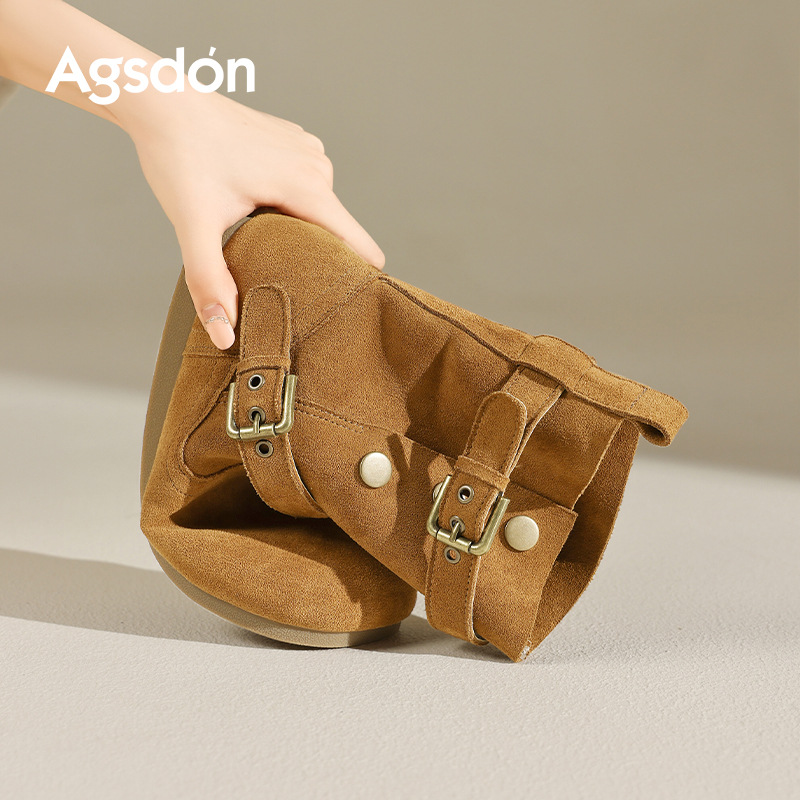 2026 botas cortas de caída de nuevo estilo de caída de león Denmeillard botas Martin botas de suelo de desecho de viento botas occidentales