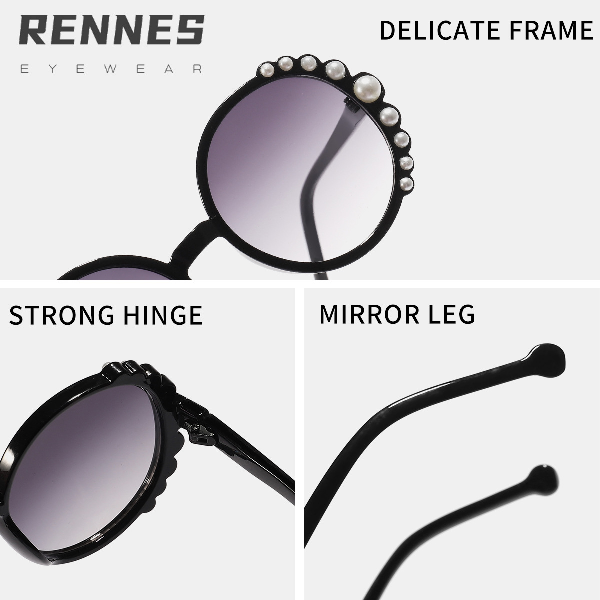 Gafas para niños gafas de sol de perlas de moda para niñas gafas de sol de protección solar de verano coreano gafas de sol de bebé de protección UV