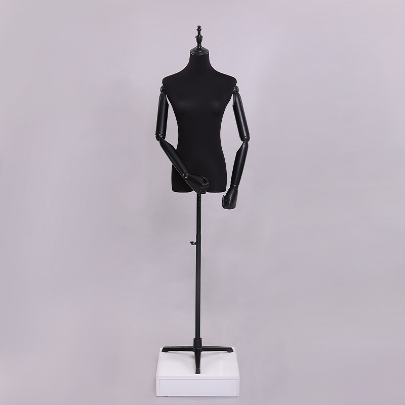 Modelo de tienda de ropa estante leche seda hembra medio cuerpo maniquí mesa modelo de cabeza pantalla estante ventana vestido de novia modelo accesorios femenino image 5