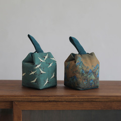 Erya ancient painting handmade thickened storage travel bag tea can teacup tea set cloth bag teapot cloth bag