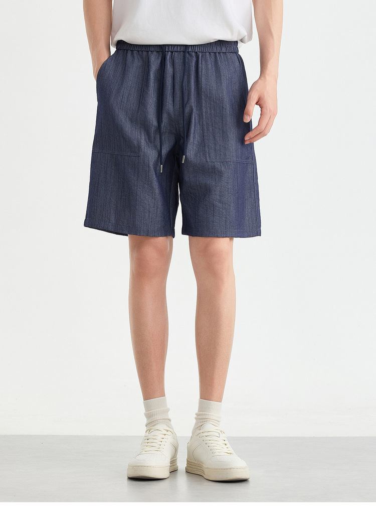 Quần short nam kaki cạp chun dáng 5 phân phong cách hiện đại — đen chi tiết 17