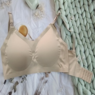 Factory Wholesale Large Cup Seamless Nursing Bra Top Buckle Maternity Intimates Large Size Top Opening Breastfeeding D Cup