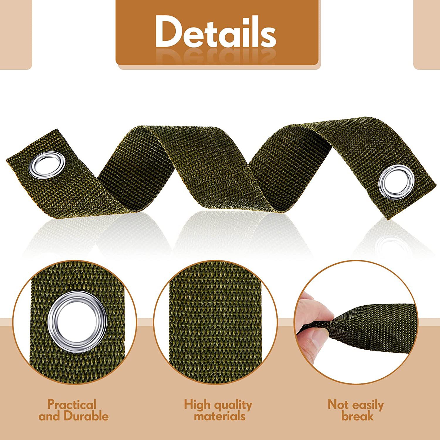 16" tree strap with grommets for tightening and staking trees and…
