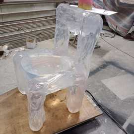 透明树脂座椅；树脂工艺品道具摆饰水晶球创意