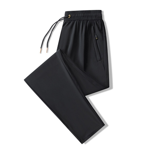 FICAKLON Summer Ice Silk Casual Pants Stretchy Sporty Fashion Loose Quick-dry Breathable 23388