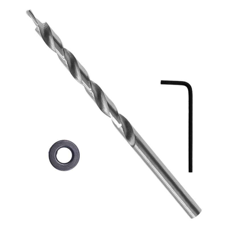 Taladro de paso de acero de alta velocidad mango hexagonal alargado agujero oblicuo reduciendo perforación taladro al por mayor carpintería traje de taladro