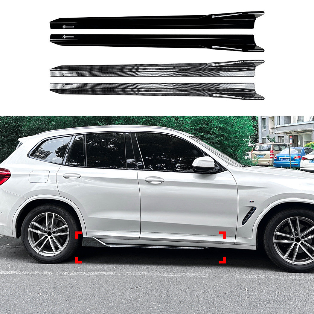 BMW X3 X4 G01 G02 M 스포츠 2018-2024 사이드 스커트 소형 서라운드 스포일러 수정에 적합