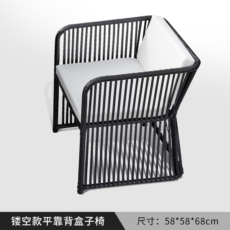 Mesas y sillas al aire libre patio ocio mesa y sillas de ratán combinación terraza al aire libre jardín exterior exterior dobladillo silla de mimbre impermeable y protector solar