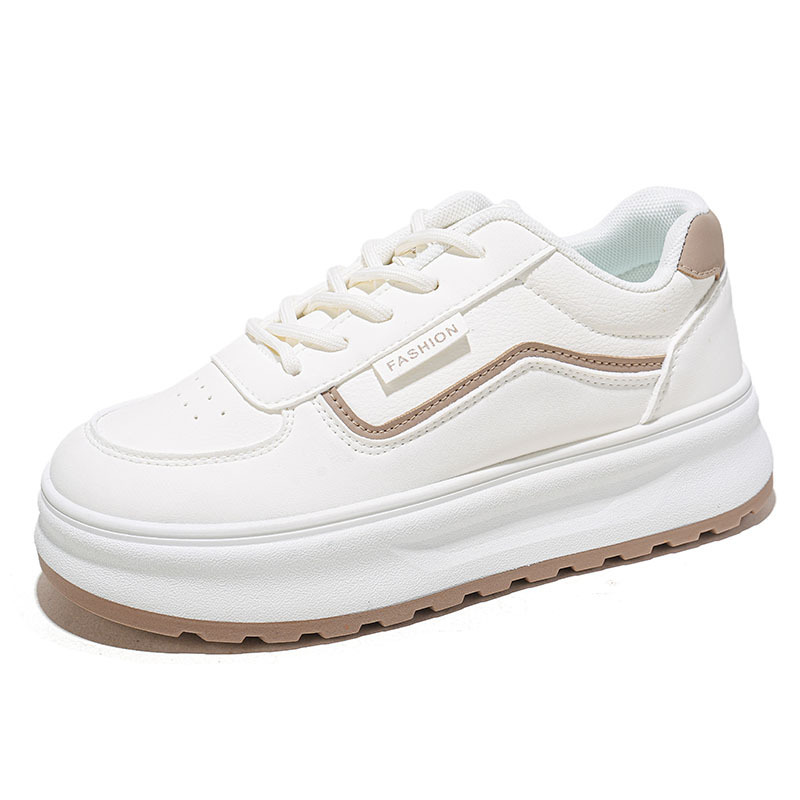 Pequeños zapatos blancos de otoño para mujeres nuevas suelas gruesas coreanas de alta moda zapatos de mujer deportivos casuales zapatos de skate de moda