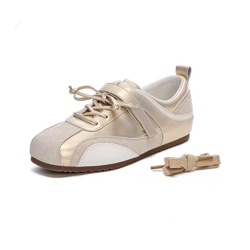 Retro versátil zapatos de entrenamiento alemán para niños y niñas 2026 nuevos zapatos de estudiantes de mujer zapatos de suela gruesa zapatos blancos pequeños zapatos deportivos