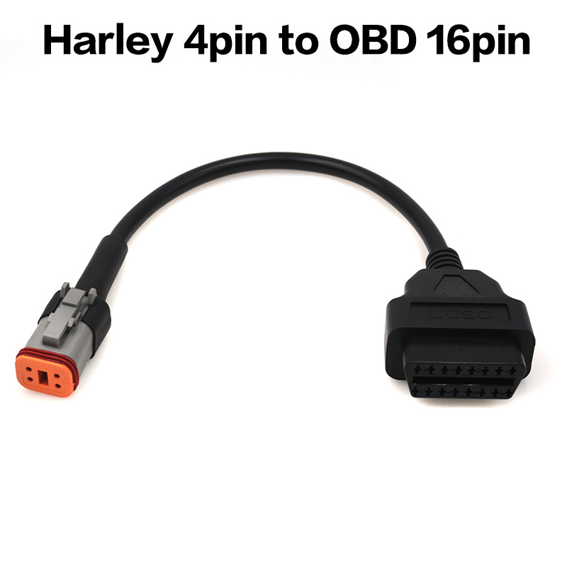 OBD 16pin to 4 pin for Harley Motorcycle 4Pin机车摩托转接线