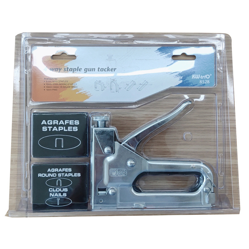 Kdedeou pistola de clavos manual pesada pistola de clavos código de tres propósitos pistola de clavos pintura al óleo carpintería marco de fotos pistola de clavos de caballo pistola de clavos recta en forma de U