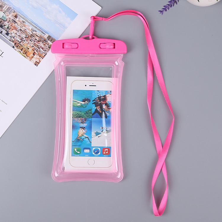 Beach rafting funda impermeable luminosa funda protectora venta al por mayor bolsa de natación bolsa de aire bolsa impermeable para teléfono móvil táctil 3 capas grande