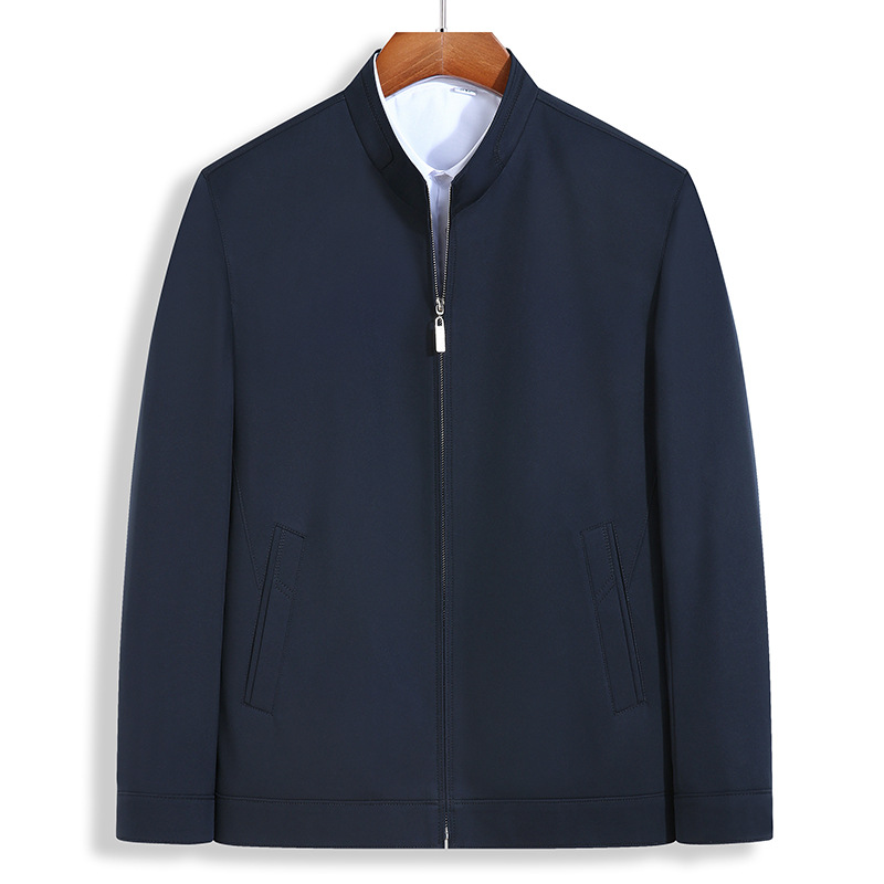 Kişi üçün biznes jaket, yaxalı, orta yaşlı üçün