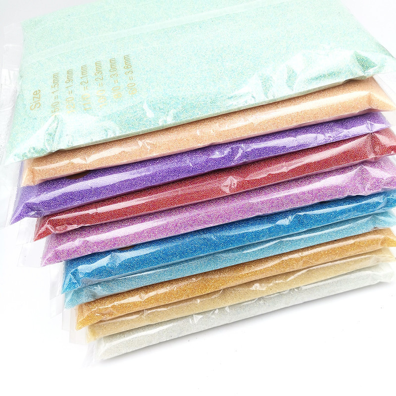 Cross-Border Ab Colorful Bubbles 28 Colorful Beads Micro Beads Glass Non-Porous Small Round Beads Manicure Caviar Beads