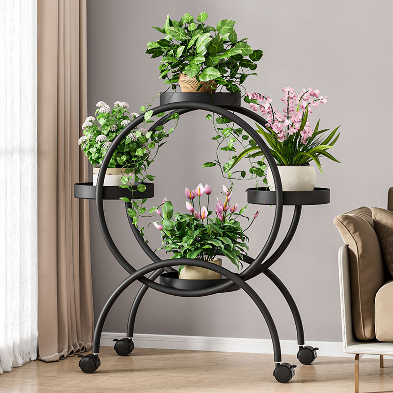 升级黑色-加粗加厚4盆【送万向轮】✓☆