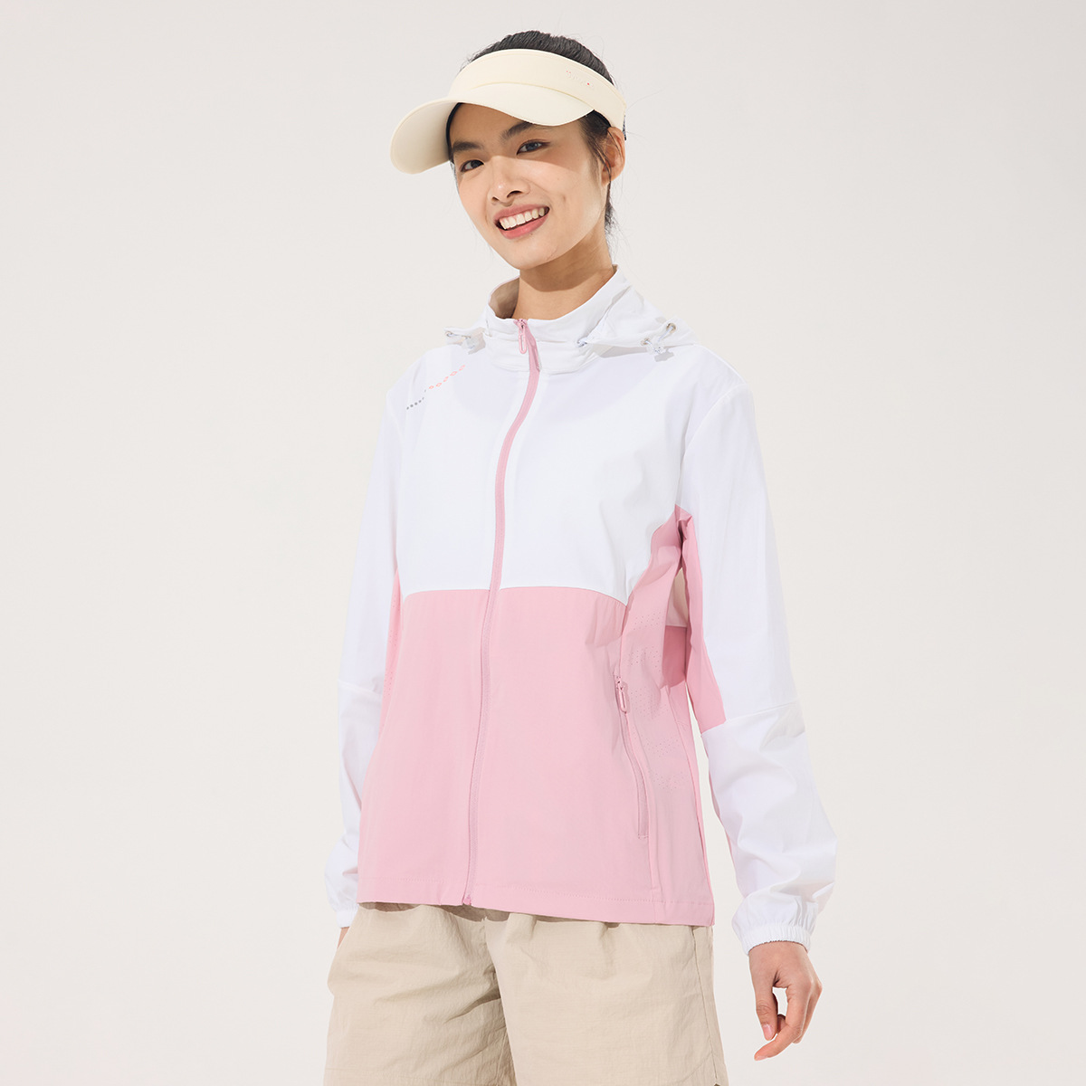 여성용 화이트 라이트 핑크