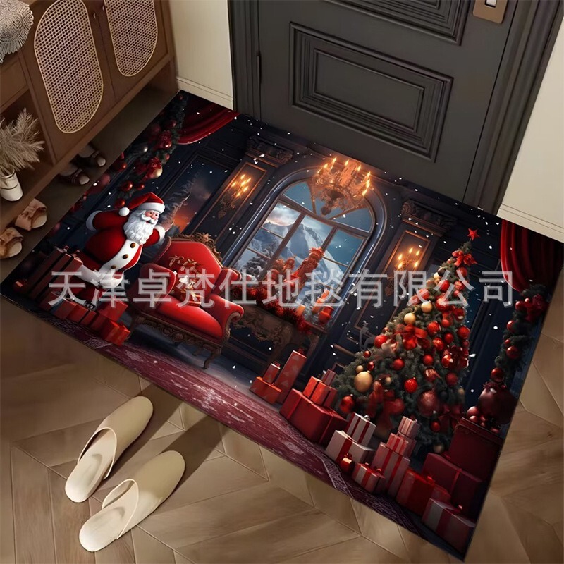 跨境圣诞地垫厨房耐磨易打理脚垫家用卫生间浴室垫入户垫子可批发|undefined