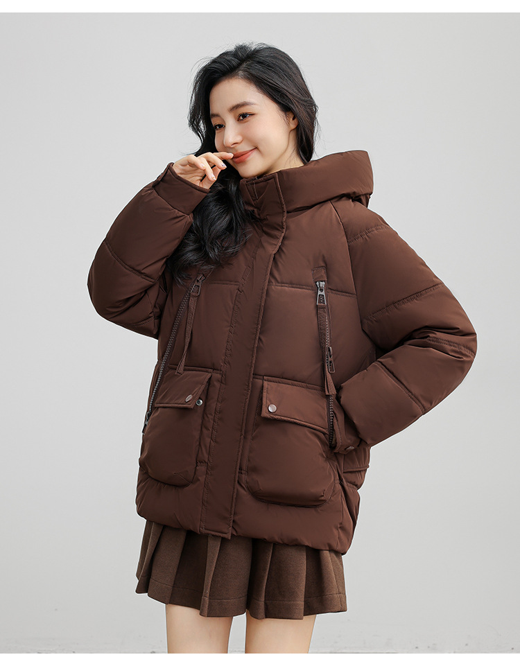 Russian new winer plus size for women's casual warmh, hickened and enlarged pocke hooded coon wholesale Down_voghion.com