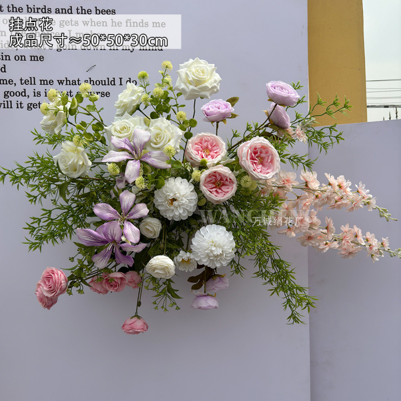 Flores de flores de color rosa y púrpura, decoración de fondo de bodas de orquídeas, diseño de diseño