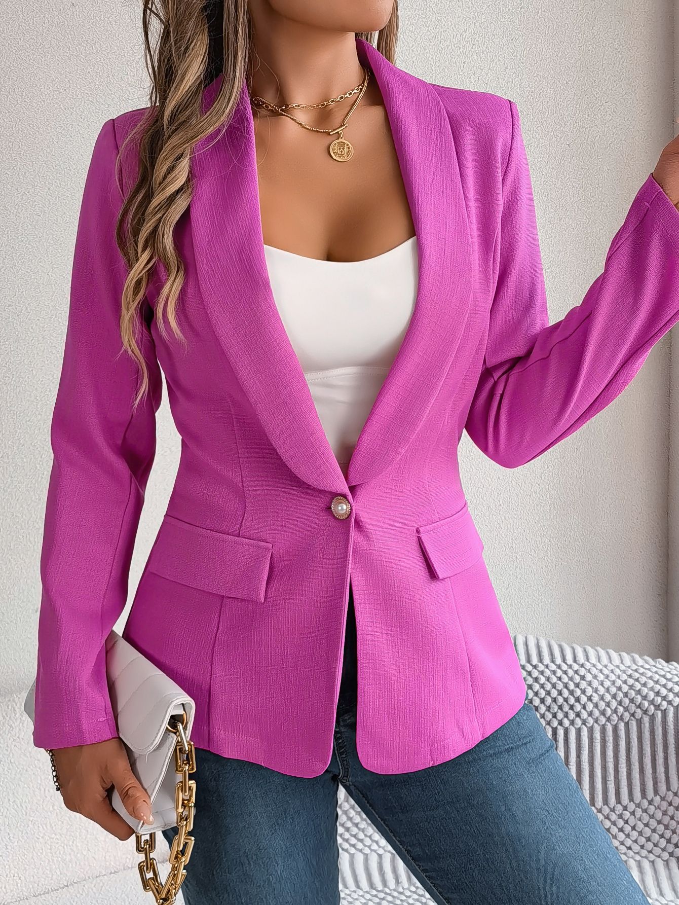 Women's Coat Long Sleeve Blazers Classic Style Streetwear Solid Color display picture 4