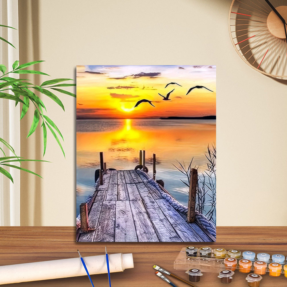 Transfronterizo jitdiy agente de pintura al óleo digital fabricantes al por mayor artesanal amazon pintura al óleo decorativa barraca de relleno