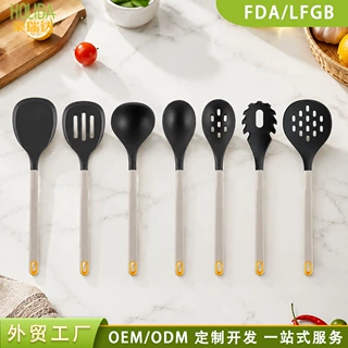源头工厂硅胶锅铲耐高温不粘锅专用无缝不发霉硅胶铲跨境定制OEM