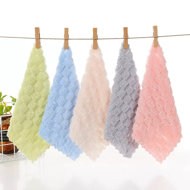 擦手巾小毛巾厨房卫生间洗脸家用儿童毛巾吸水快干抹手布儿童手帕