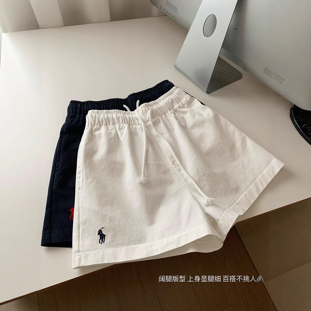 2025 Summer Korean Style Extra Large Size 150kg Embroidered High Waist Drawstring Sports Casual Shorts Women's Loose Hot Pants