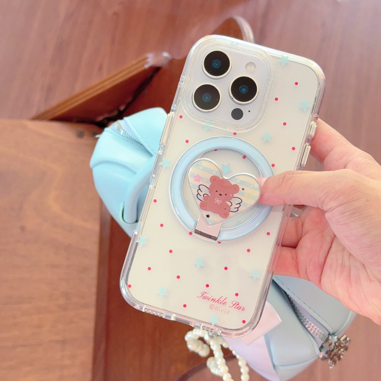 Estrellas de punto de onda de nicho para iPhone16 funda para teléfono móvil 15ProMax soporte magnético 14Pro pareja 16Pro