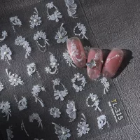 Новое ремесло железного ломаного стекла экологически чистые рельефные изысканные TL-315-жемчужные стикеры для ногтей