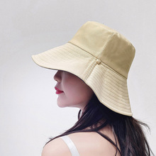 漁夫帽女士大檐雙面戴遮陽帽透氣旅游時尚太陽帽韓版純色折疊帽子