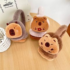 かわいいカピバライヤーマフ子供用秋と冬の豪華なイヤーマフ男性と女性のための暖かい不凍液親子イヤーバッグ卸売