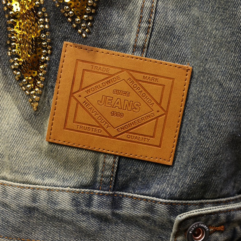 Perlen [Trendy] Lokomotive Stil Stickerei Mode Herren Jeansjacke, Jeansjacke Herren Top_voghion.com