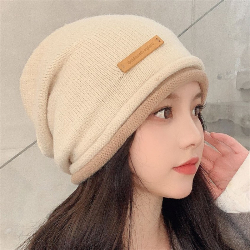 Women's Elegant Basic Color Block Eaveless Wool Cap display picture 2