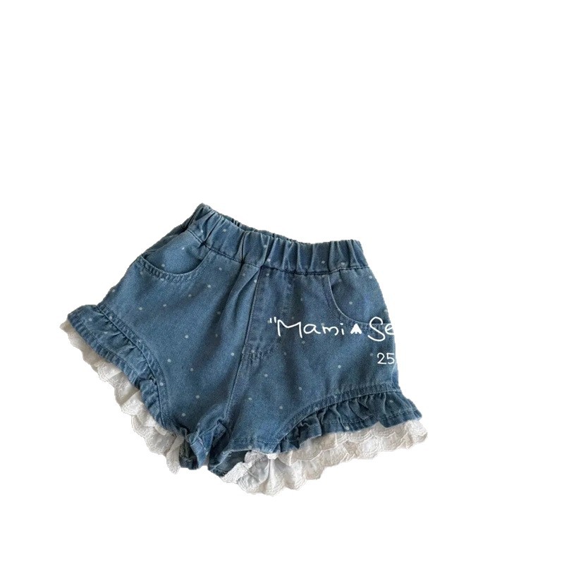 Pantalones cortos de mezclilla de siete niñas de limón salado 2025 pantalones cortos de verano delgados para mujer jeans para niños pantalones cortos de bebé