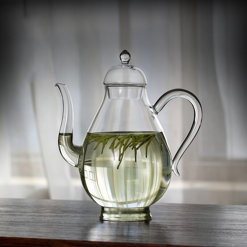Imitation Song Dynasty Glass Teapot, High-Temperature Resistant High Borosilicate Glass Pot, Tea Brewing Pot, Cold Brew Pot, Beauty Pot, Filter Pot for Home Use Imitation Song Dynasty Glass Teapot, High-Temperature Resistant High Borosilicate Glass Pot, Tea Brewing Pot, Cold Brew Pot, Beauty Pot, Filter Pot for Home Use