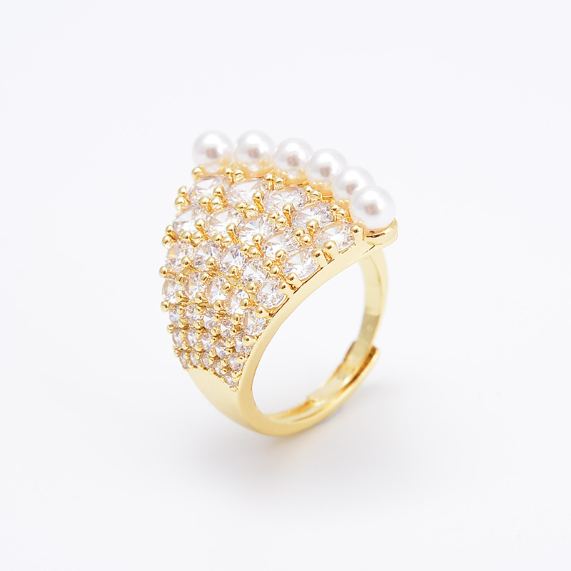 Sweet Flower Butterfly Copper Inlay Zircon Rings 1 Piece