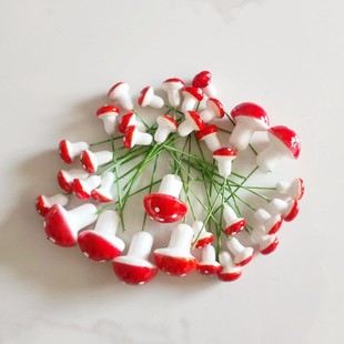 Simulation Bubble Red Mushroom Mini Fleshy Mushroom Christmas Tree Decoration Accessories View Bonsai Small Ornaments Plants