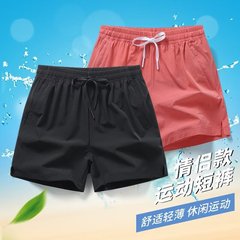 スポーツパンツ男女タイプ夏速乾カップルフィットネスランニングパンツバドミントンレジャー氷糸五分パンツ