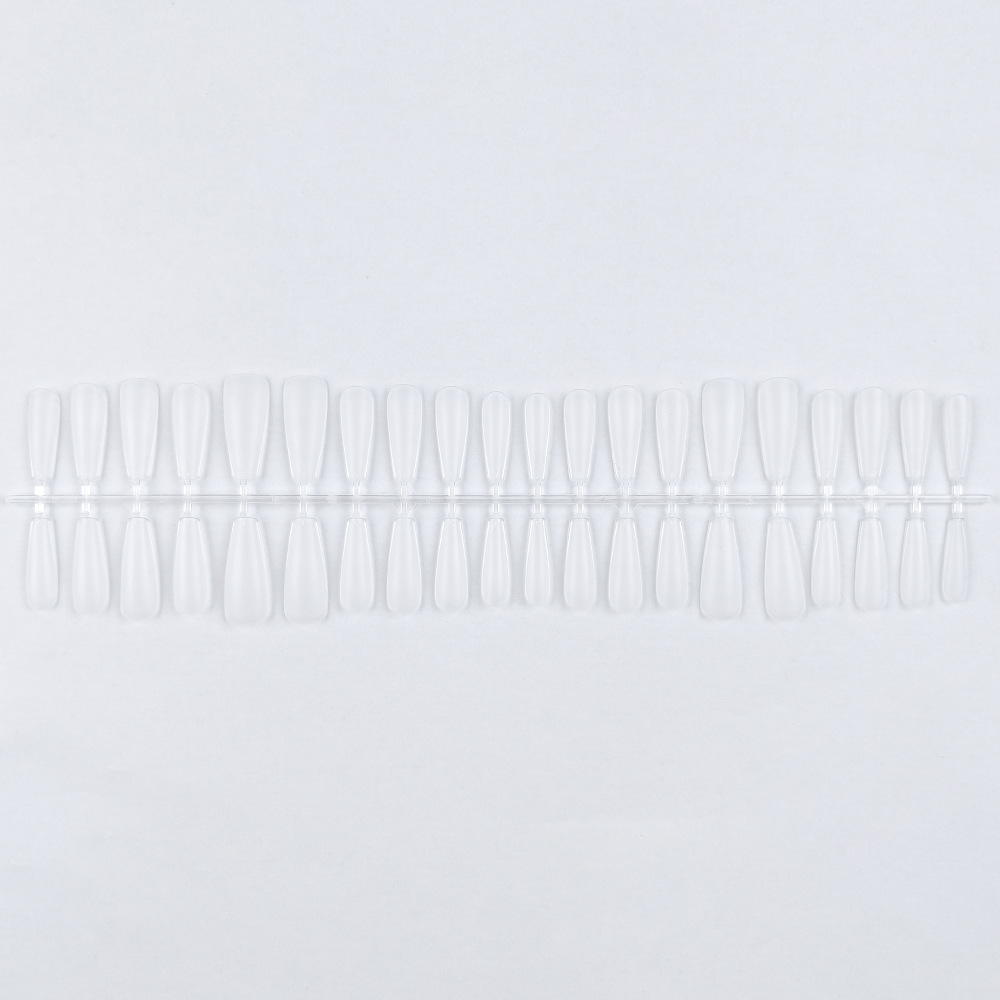 40 piezas de uñas postizas precortadas para manicura, uñas transparentes prefabricadas sin necesidad de limar, uñas blancas para usar. image 6