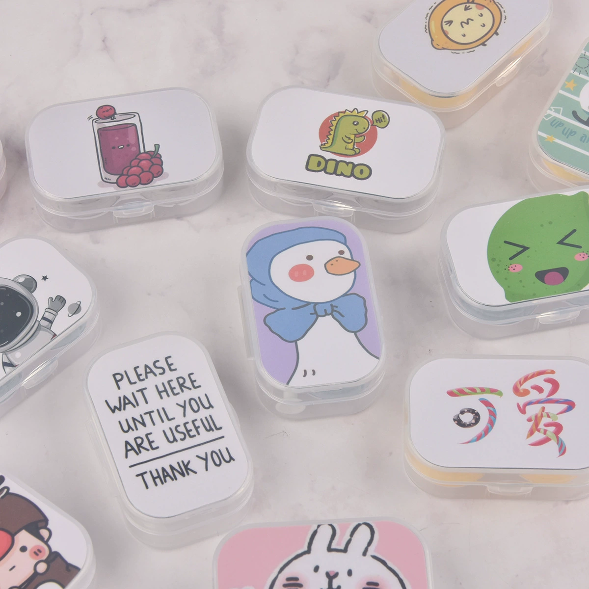 Невидимая коробка очков удобный мультяшный креативный наклейка с зеркалом