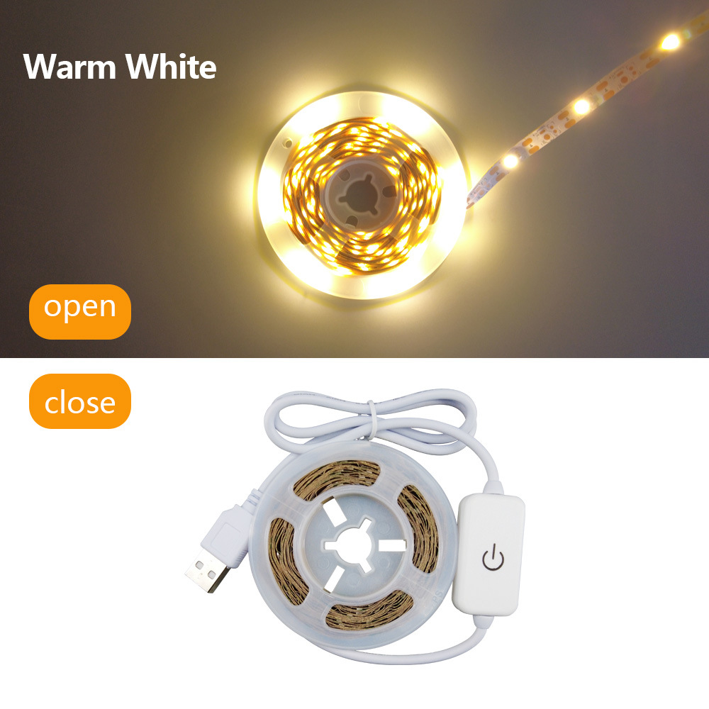 Amazon transfronteriza 5V USB inteligente sensor de escaneo manual tira de luz infrarroja tira de luz en forma de S 2835 tira de luz blanca