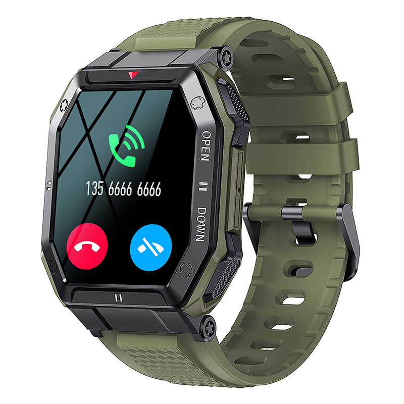 K55 New Outdoor Smart Watch Bluetooth Call Heart Rate Blood Pressure Blood Oxygen Stopwatch Music Multi-sport Mode