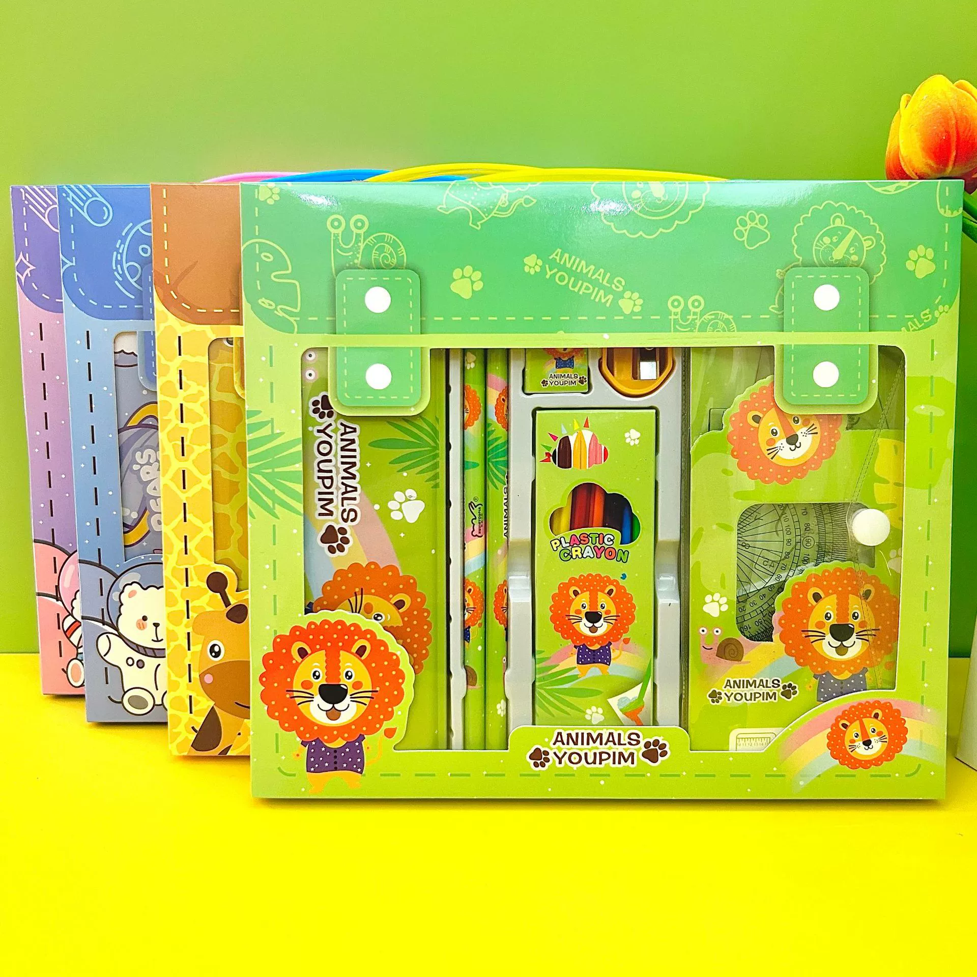 Новый школьный учебный канцелярский костюм детский сад Детский мультфильм обучение рисованию канцелярские товары 61 праздничная подарочная коробка