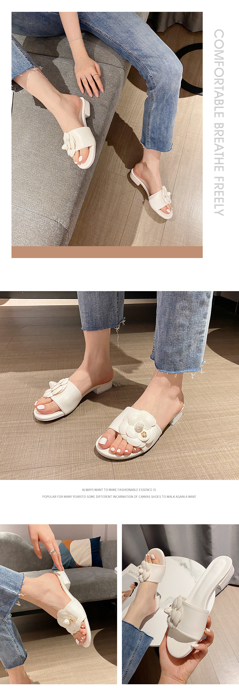 Women's Casual Solid Color Round Toe Slides Slippers display picture 1